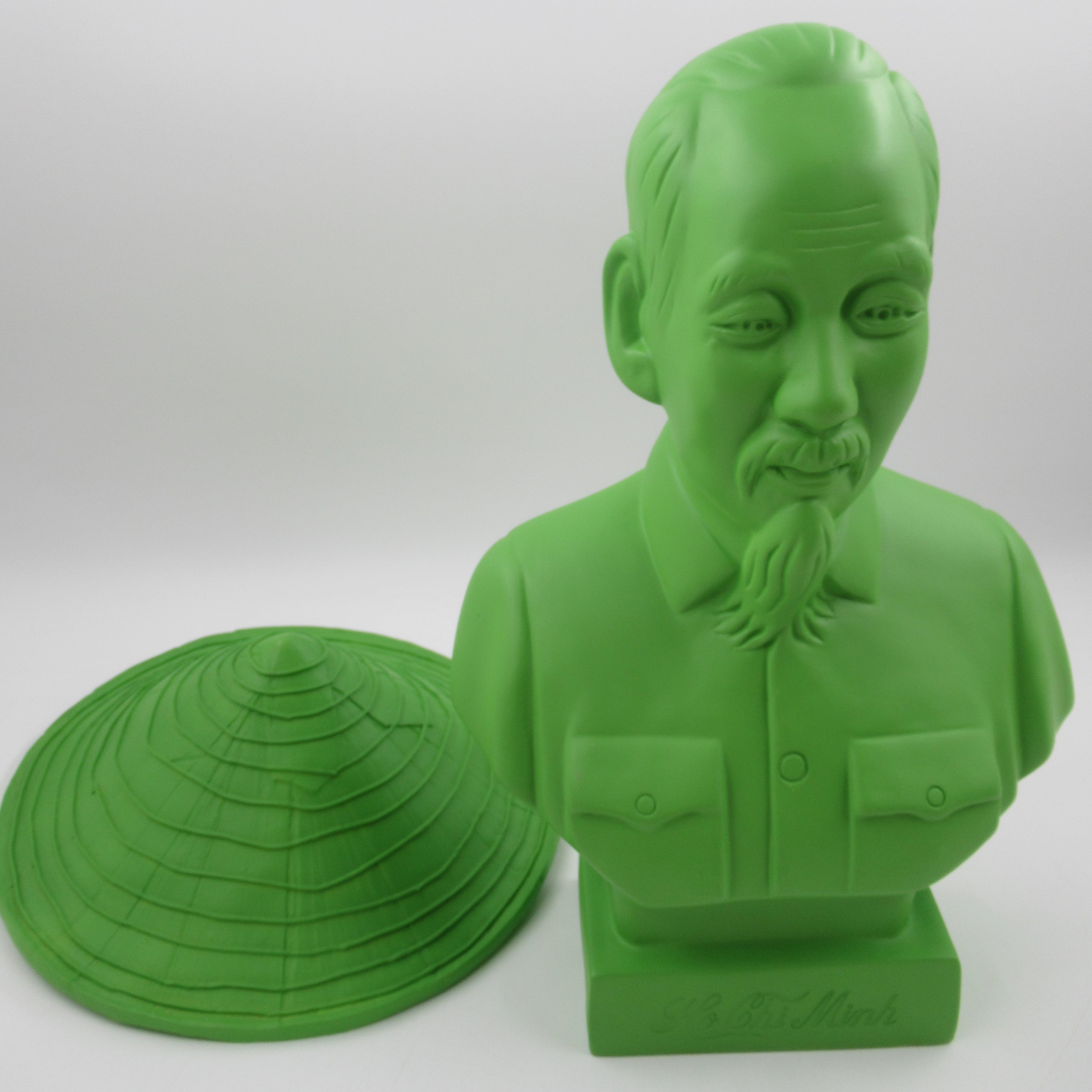 HO CHI MINH Lime Green Bust - Kozik x Ultraviolence (2007) Limited Art Toy with Box
